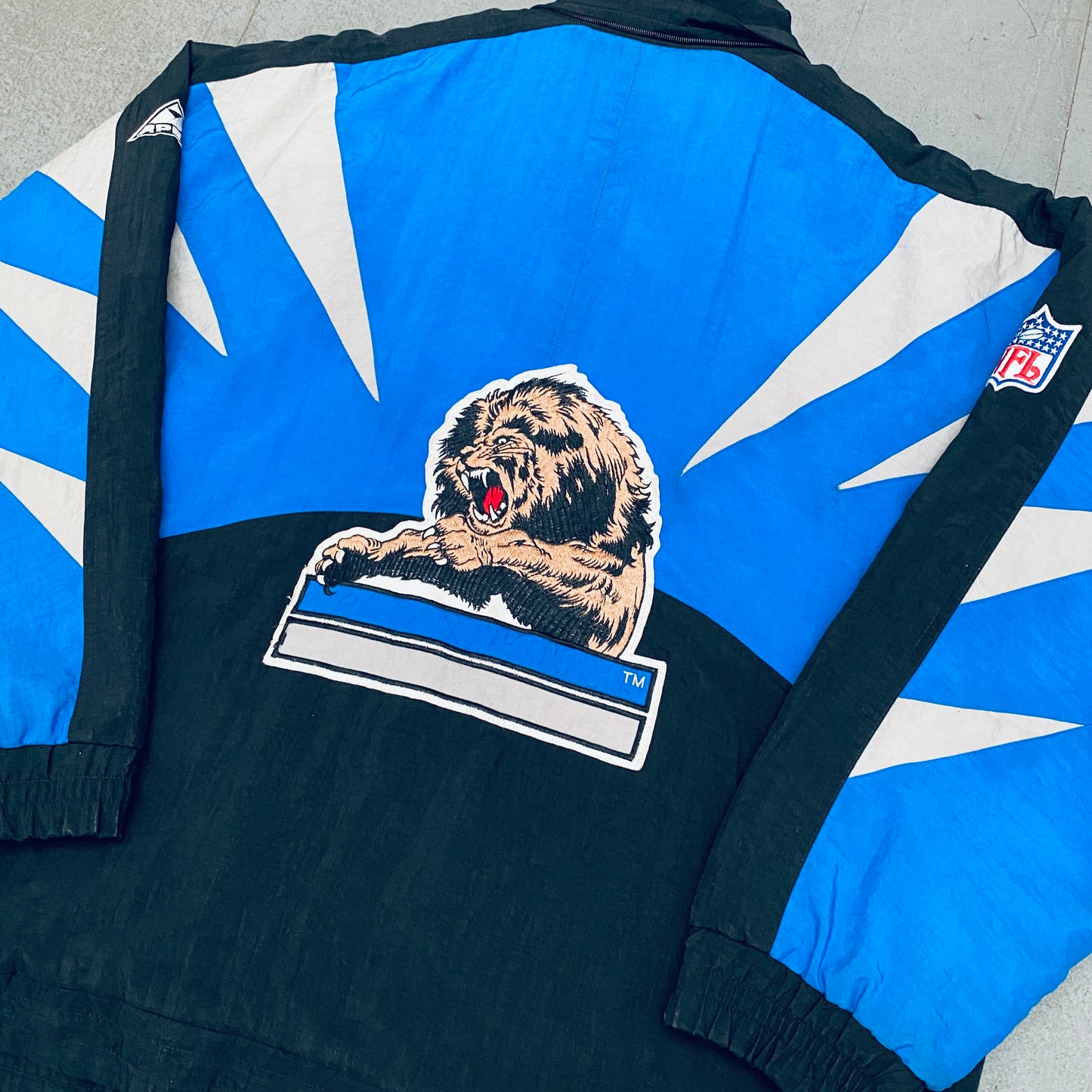 Detroit Lions: 1990's Apex One Sharktooth Fullzip Proline Jacket (L)