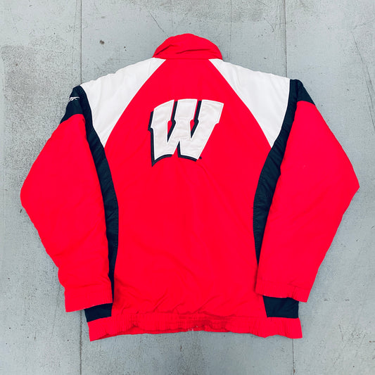 Wisconsin Badgers: 1990's Reebok Fullzip Jacket (L)