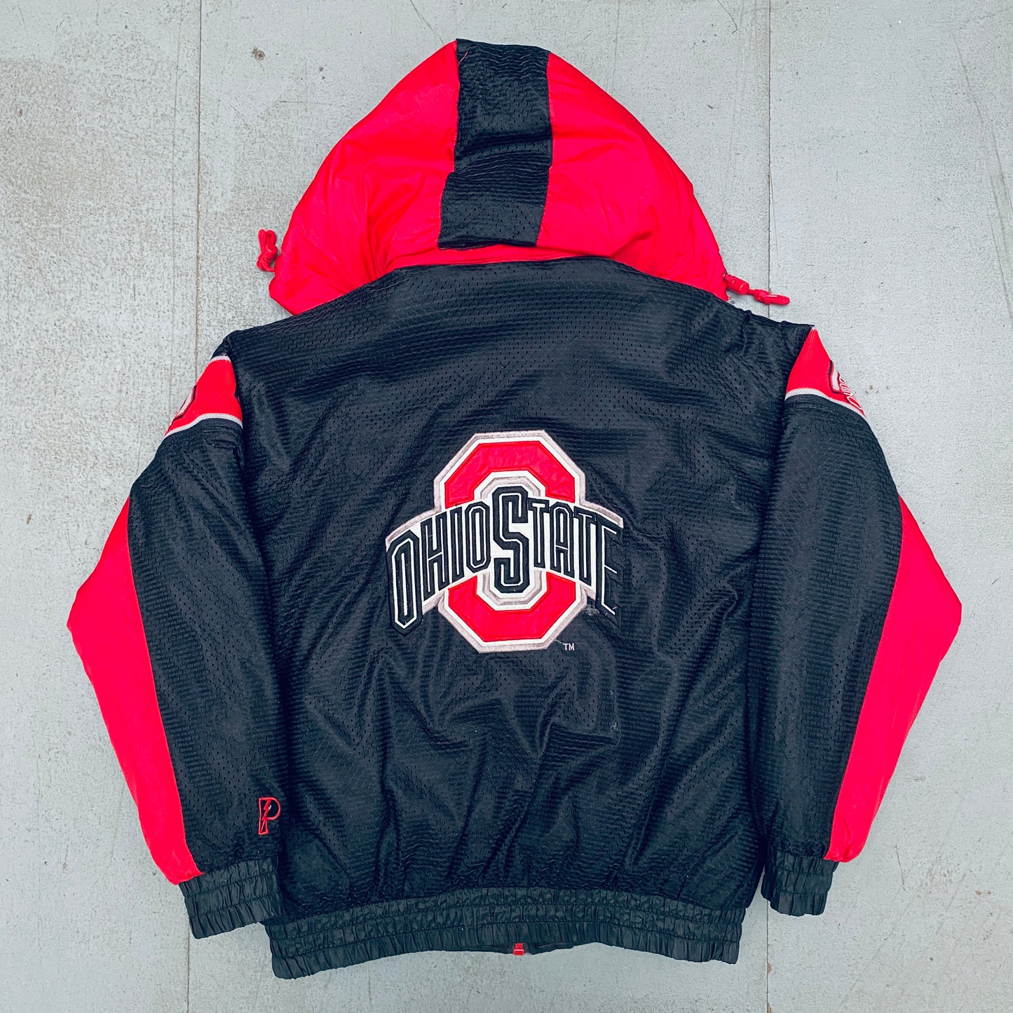 THE Ohio State Buckeyes: 1990's Pro Player Fullzip Reversible Jacket (L/XL)