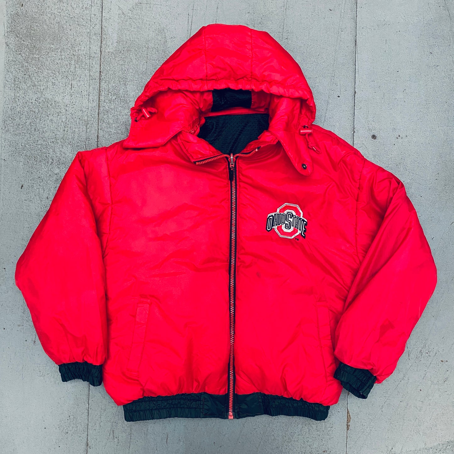 THE Ohio State Buckeyes: 1990's Pro Player Fullzip Reversible Jacket (L/XL)