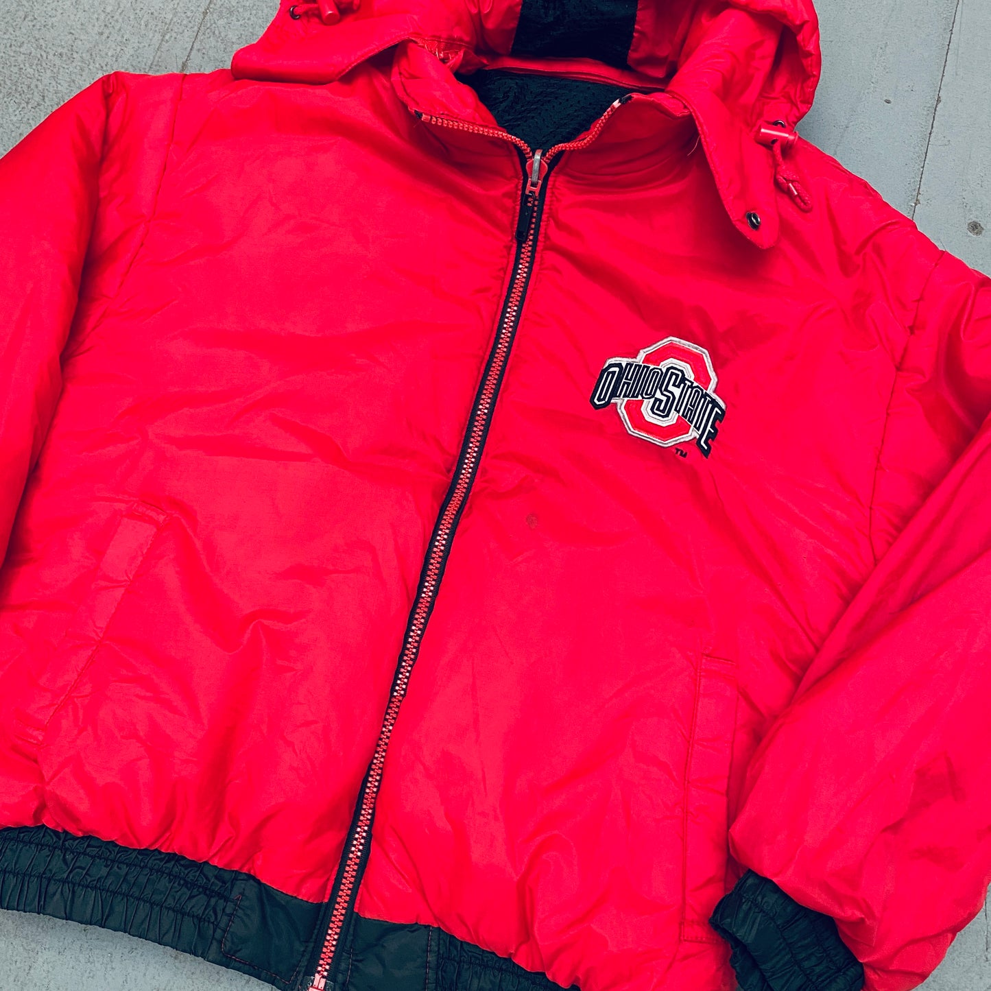 THE Ohio State Buckeyes: 1990's Pro Player Fullzip Reversible Jacket (L/XL)