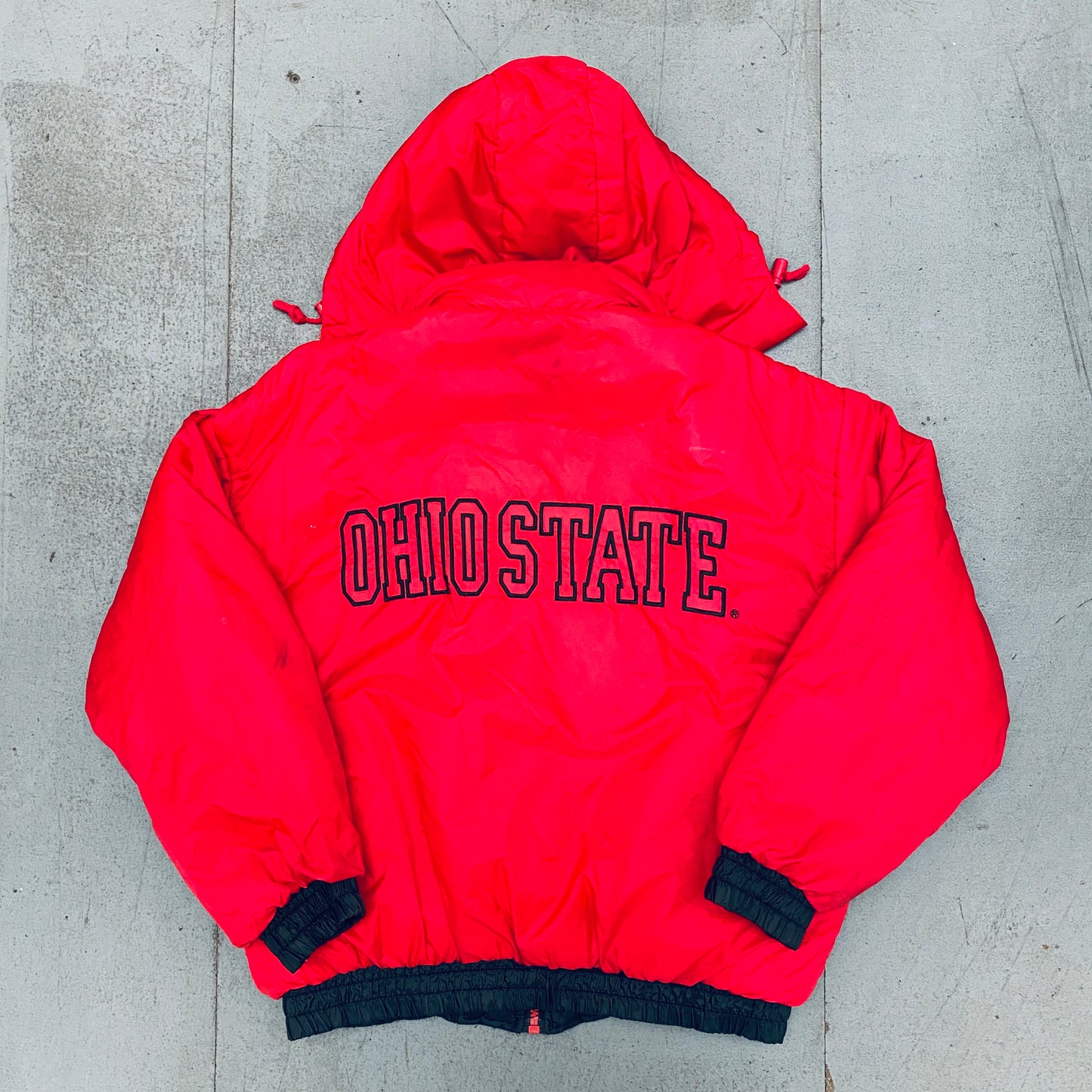 THE Ohio State Buckeyes: 1990's Pro Player Fullzip Reversible Jacket (L/XL)