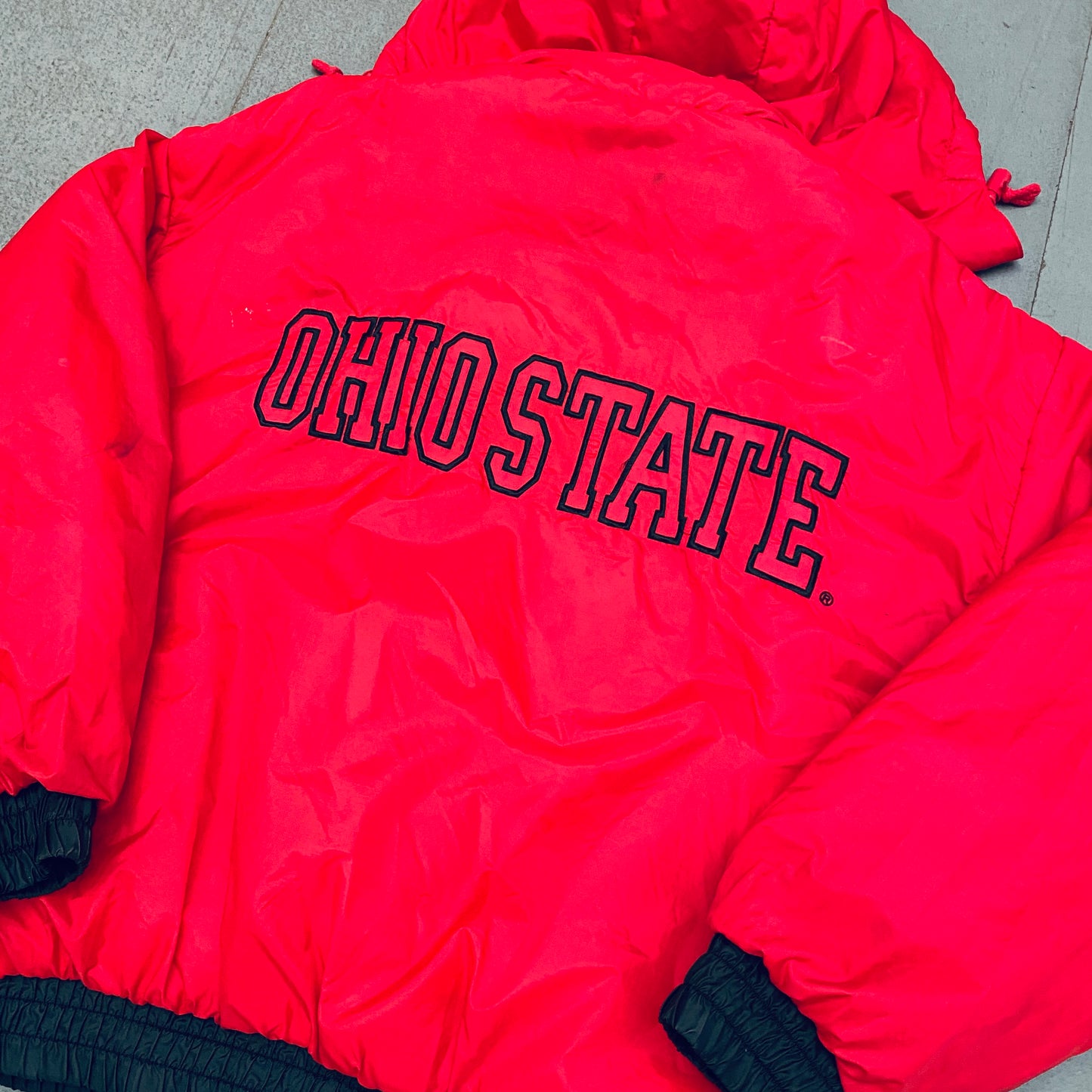 THE Ohio State Buckeyes: 1990's Pro Player Fullzip Reversible Jacket (L/XL)