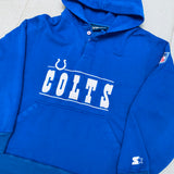 Indianapolis Colts: 1980's Embroidered Spellout Starter Hoodie (L)