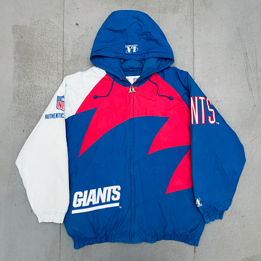 New York Giants: 1990's Logo Athletic Sharktooth Fullzip Proline Jacket (XL)