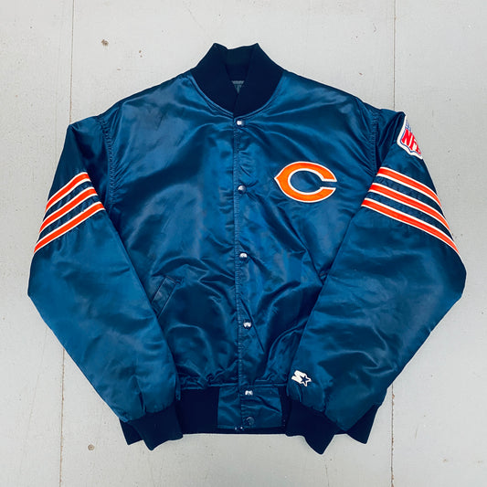 Chicago Bears: 1980's Satin "The Ditka" Proline Starter Bomber Jacket (L)