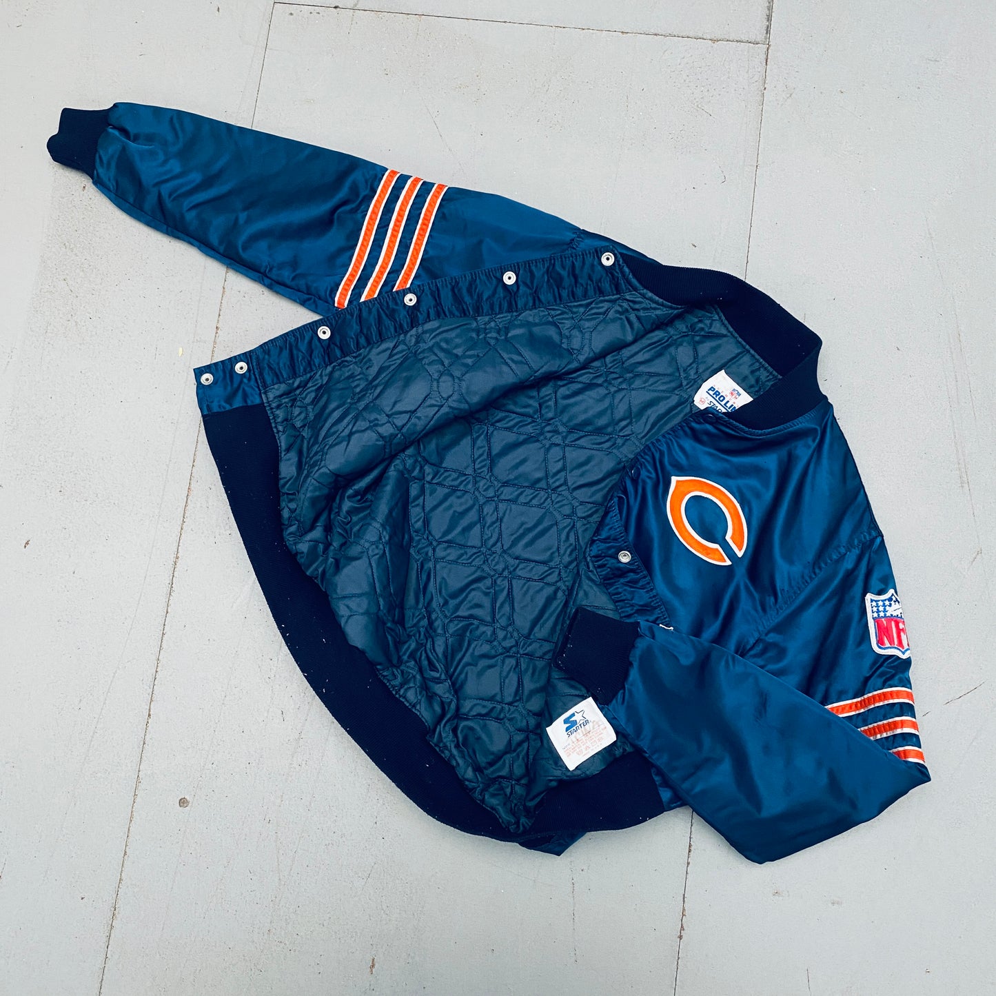 Chicago Bears: 1980's Satin "The Ditka" Proline Starter Bomber Jacket (M)