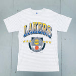 Los Angeles Lakers: 1991 Logo 7 Graphic Spellout Tee (M)