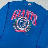 New York Giants: 1993 Nutmeg Mills Graphic Spellout Sweat (L)