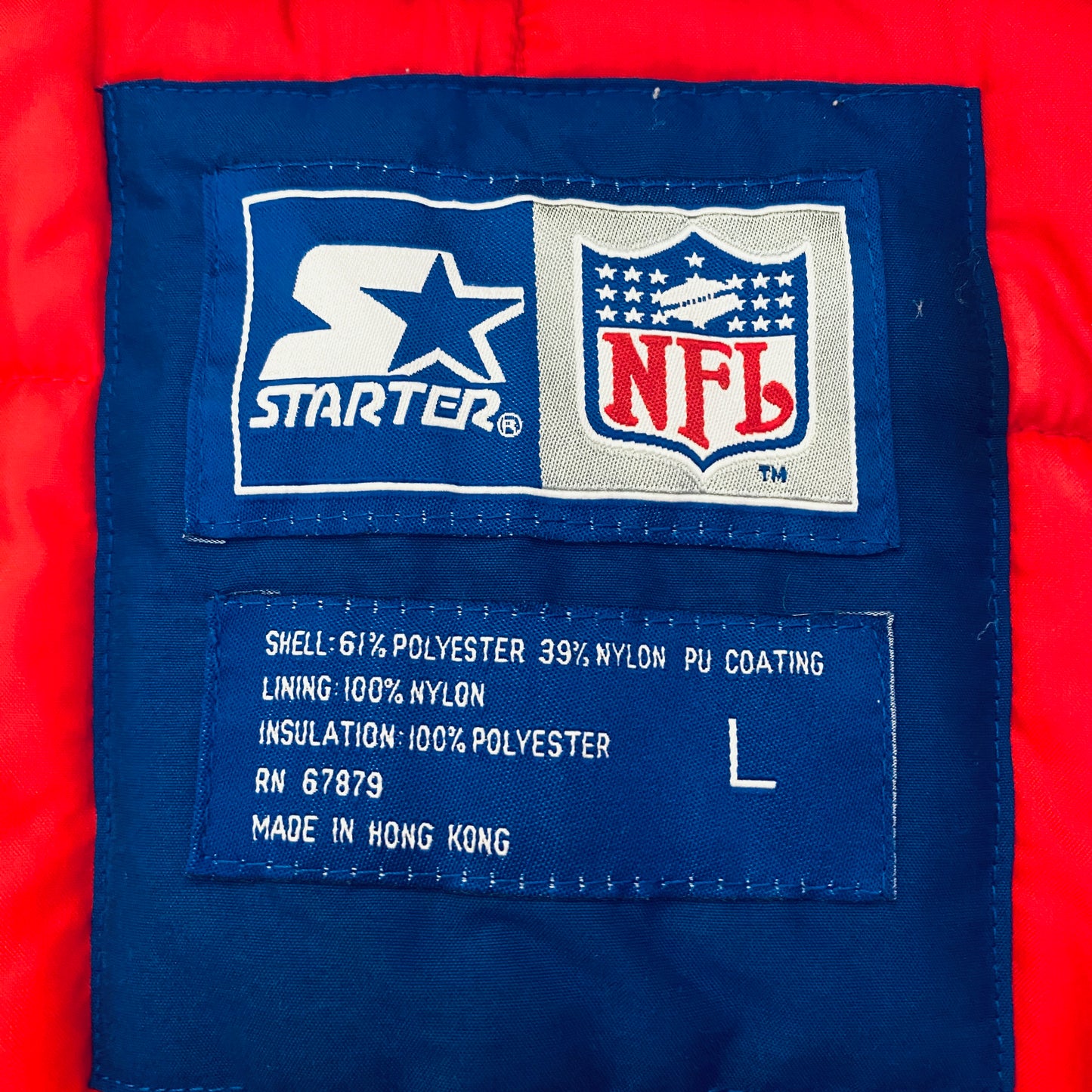 Buffalo Bills: 1990's Reverse Spellout Fullzip Starter Parka Jacket (L)