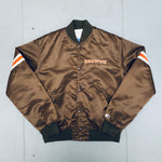 Cleveland Browns: 1980's Satin Starter Bomber Jacket (L)