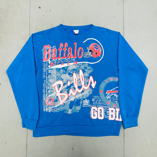 Buffalo Bills: 1990's All Over Graphic Print Sweat (M)