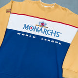 WLAF: London Monarchs 1990's Adidas Embroidered Spellout Sweat (L/XL)