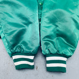 Boston Celtics: 1980's Satin Stitched Spellout NBA Authentics Starter Bomber Jacket (XL)