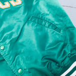 Boston Celtics: 1980's Satin Stitched Spellout NBA Authentics Starter Bomber Jacket (XL)