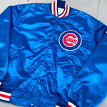Chicago Cubs: 1980's Satin Diamond Collection Starter Bomber Jacket (XXL)