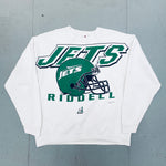 New York Jets: 1997 Riddell HUGE Graphic Spellout Sweat (XL)