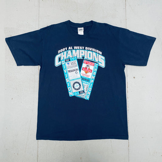 Seattle Mariners: 2001 AL West Division Champions Tee (XL)