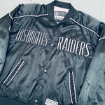 Los Angeles Raiders: 1990's Campri Satin Embroidered Spellout Bomber Jacket (XL)