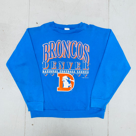 Denver Broncos: 1992 Graphic Spellout Sweat (L)