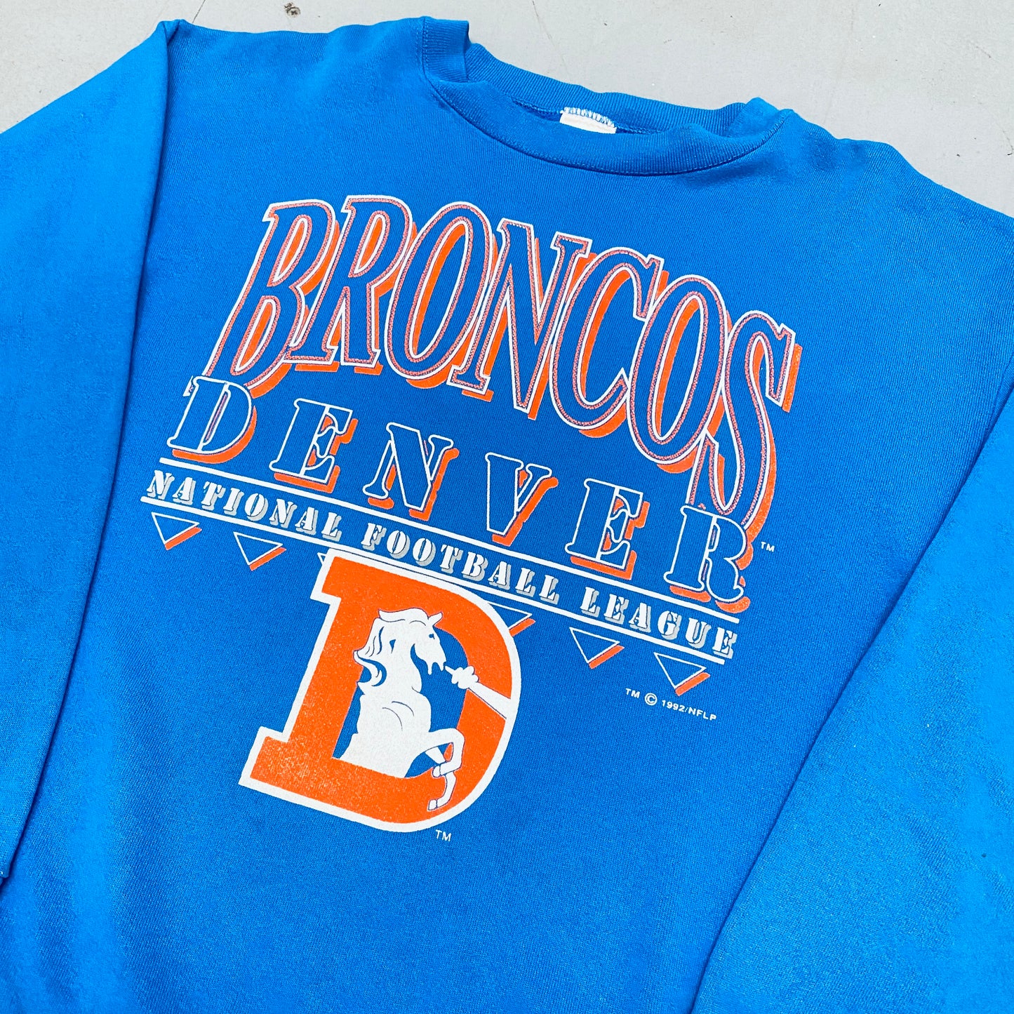 Denver Broncos: 1992 Graphic Spellout Sweat (L)