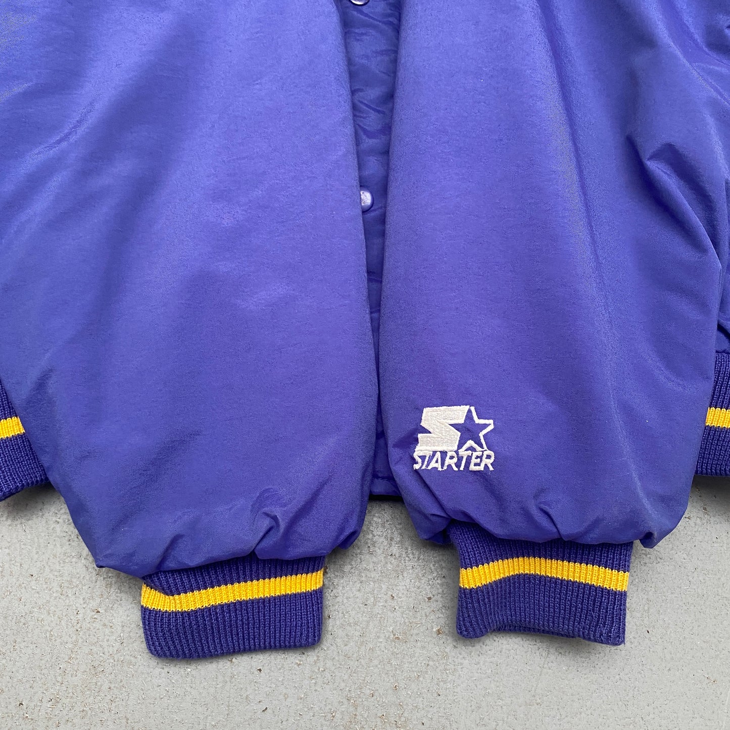 Minnesota Vikings: 1990's Reverse Embroidered Spellout Fullzip Starter Parka Jacket (M)