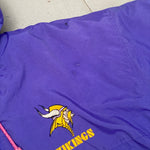Minnesota Vikings: 1990's Reverse Embroidered Spellout Fullzip Starter Parka Jacket (M)