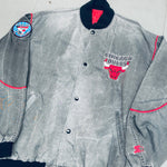 Chicago Bulls: 1990's Stone Wash Starter Bomber Jacket w/ NASA Patch (XL)