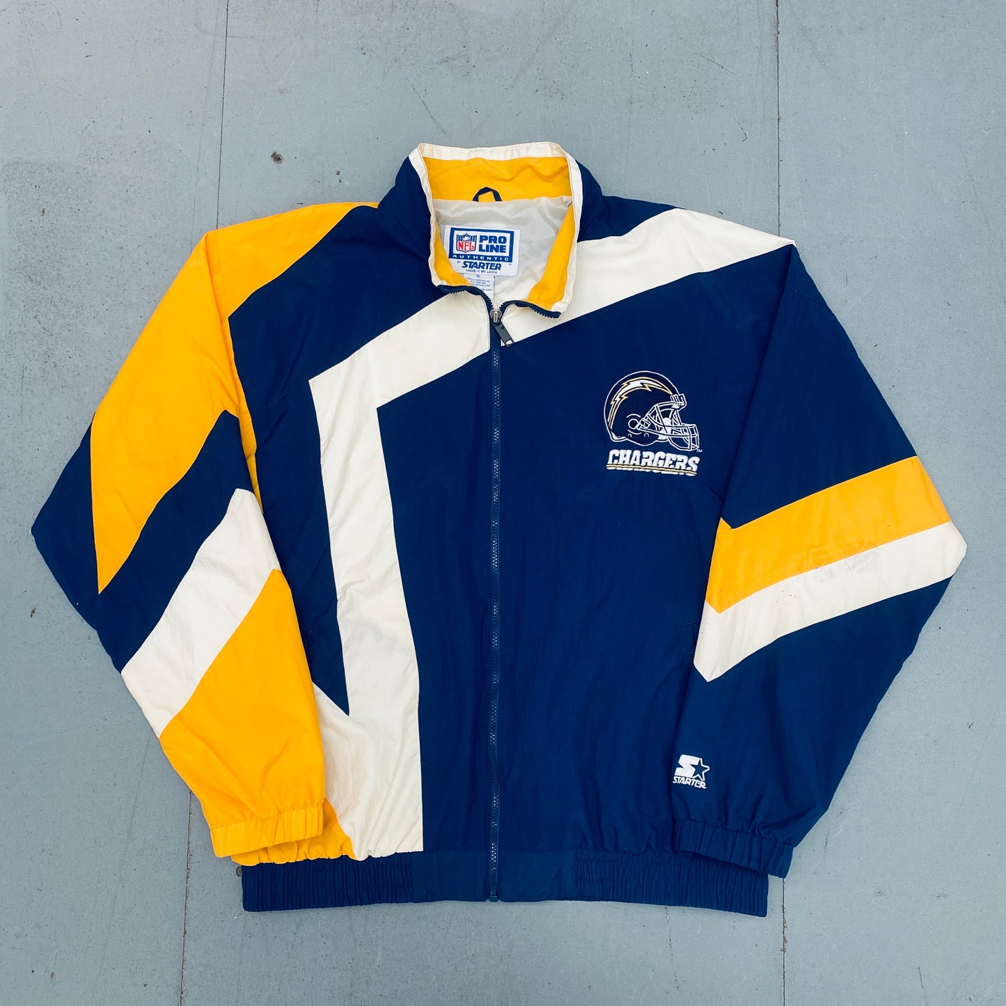 San Diego Chargers: 1990's Fullzip Proline Starter Windbreaker (XL)