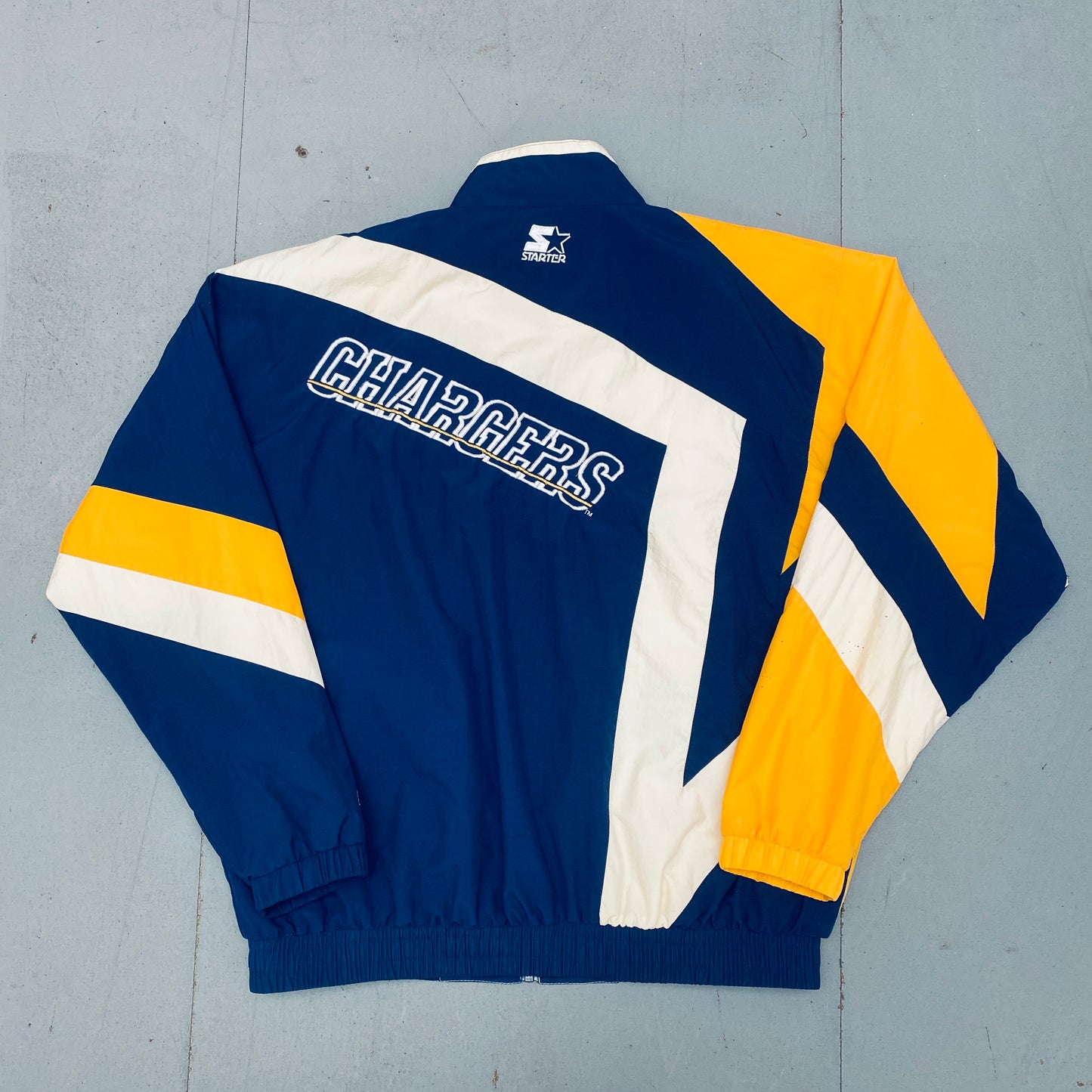 San Diego Chargers: 1990's Fullzip Proline Starter Windbreaker (XL)