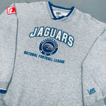 Jacksonville Jaguars: 1990's Embroidered Spellout Sweat (L)