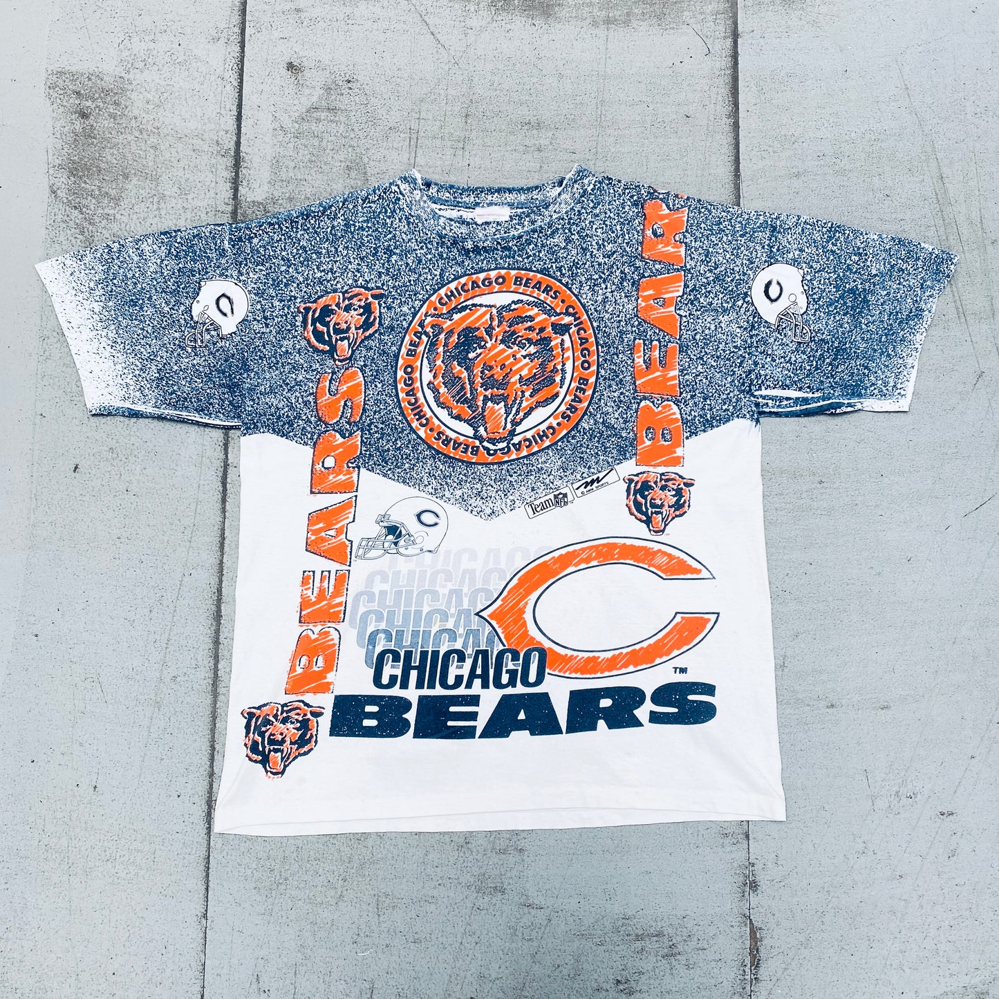 Chicago Bears: 1990's Magic Johnson T's All Over Print Tee (L/XL)