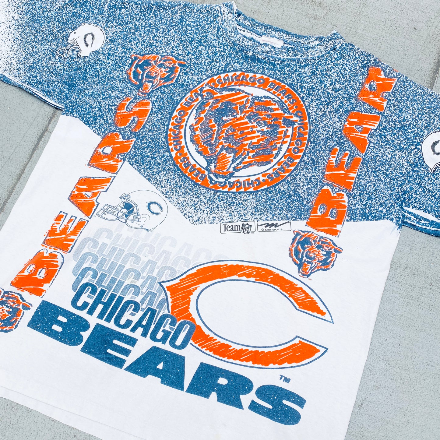 Chicago Bears: 1990's Magic Johnson T's All Over Print Tee (L/XL)