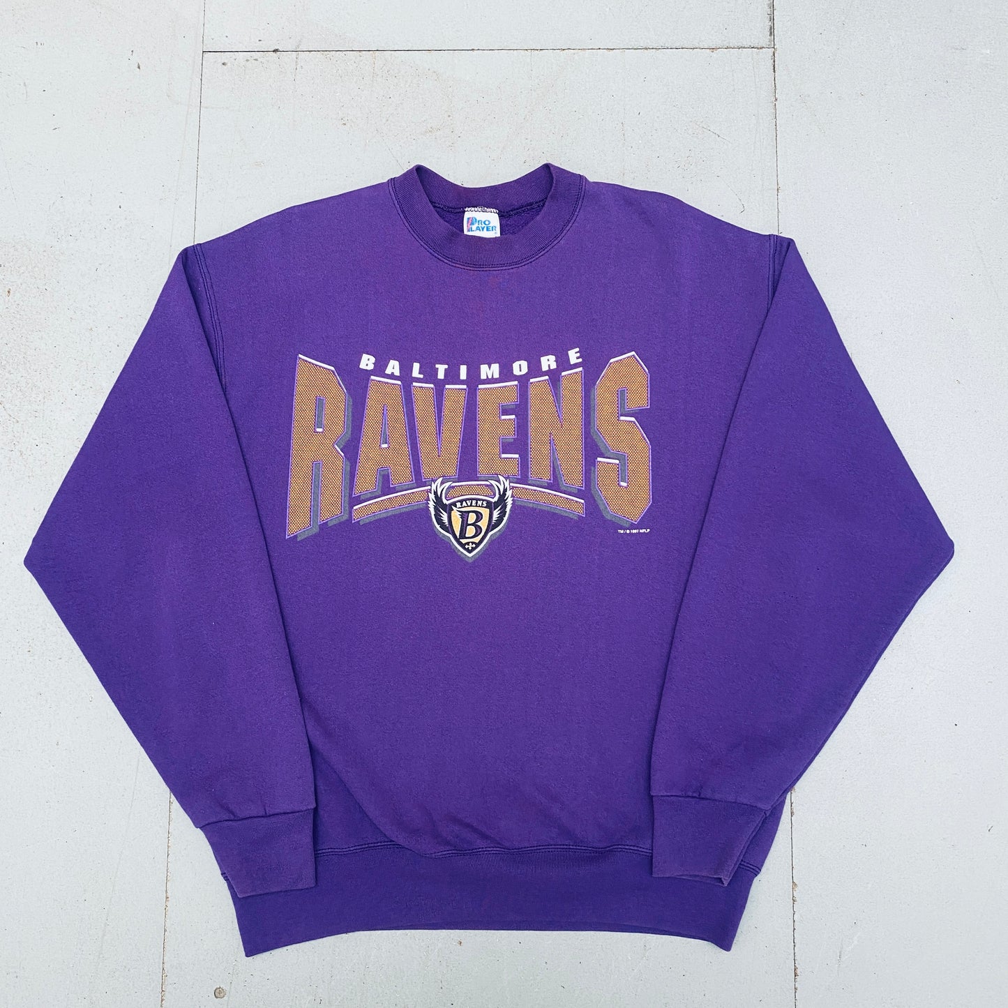 Baltimore Ravens: 1997 Pro Player Graphic Spellout Sweat (XL)