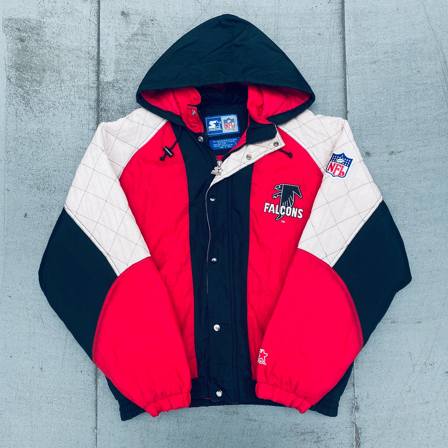 Atlanta Falcons: 1990's Fullzip Starter Jacket (L/XL)