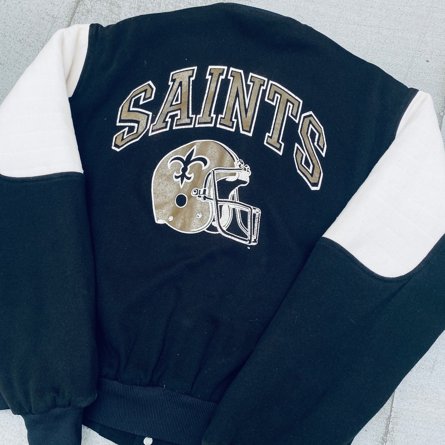 New Orleans Saints: 1990's Chalk Line Reverse Spellout Bomber Jacket (M/L)