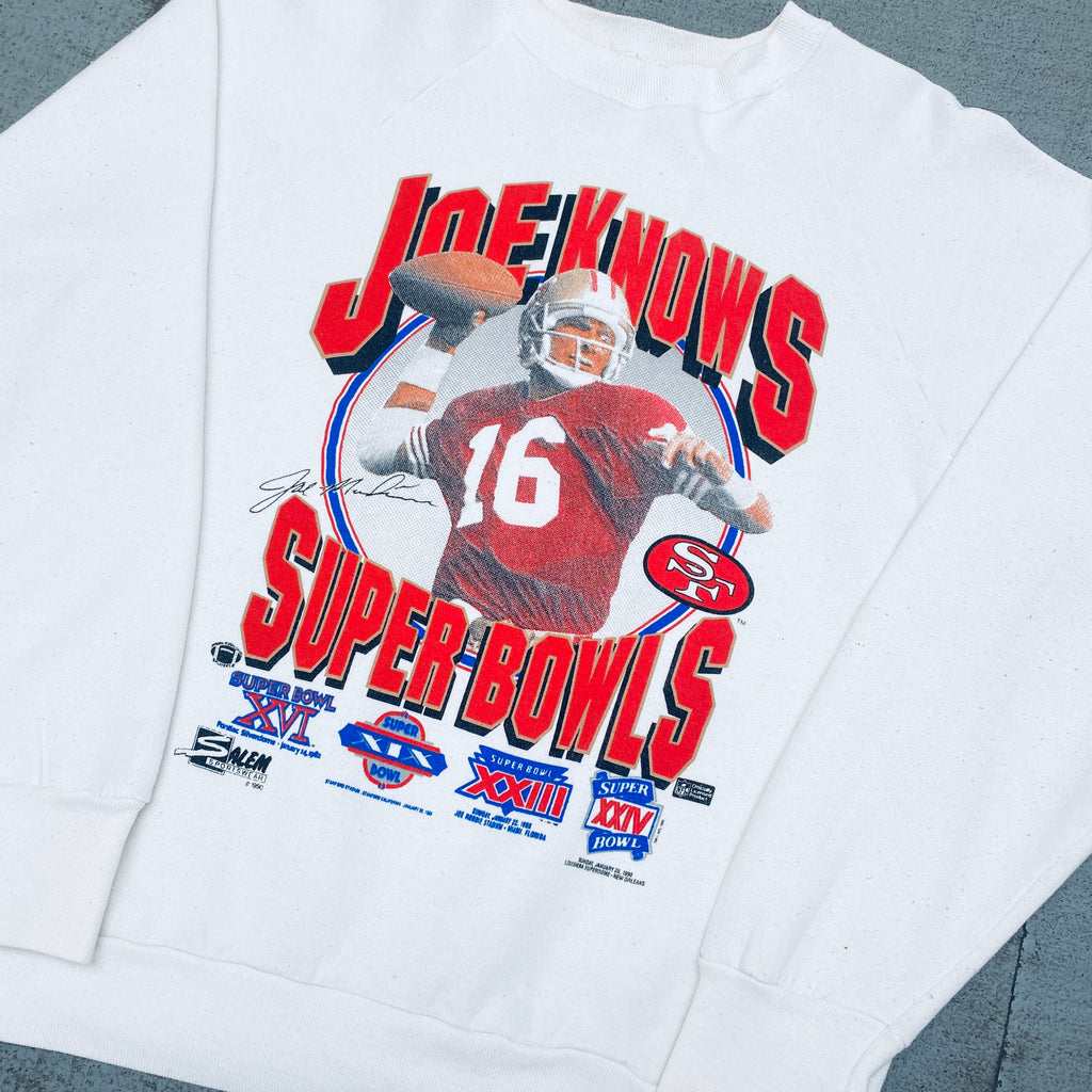 San Francisco 49ers: 1990 Salem Sportswear Joe Knows Super Bowls