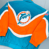 Miami Dolphins: 1990's Apex One "Ice Cream Man" Wave Fullzip Proline Jacket (L)