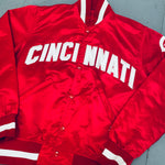 Cincinnati Reds: 1980's Satin Lightweight Starter Bomber Jacket (M)