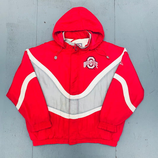 THE Ohio State Buckeyes: 1990's Apex One "Ice Cream Man" Wave Fullzip Jacket (XL)