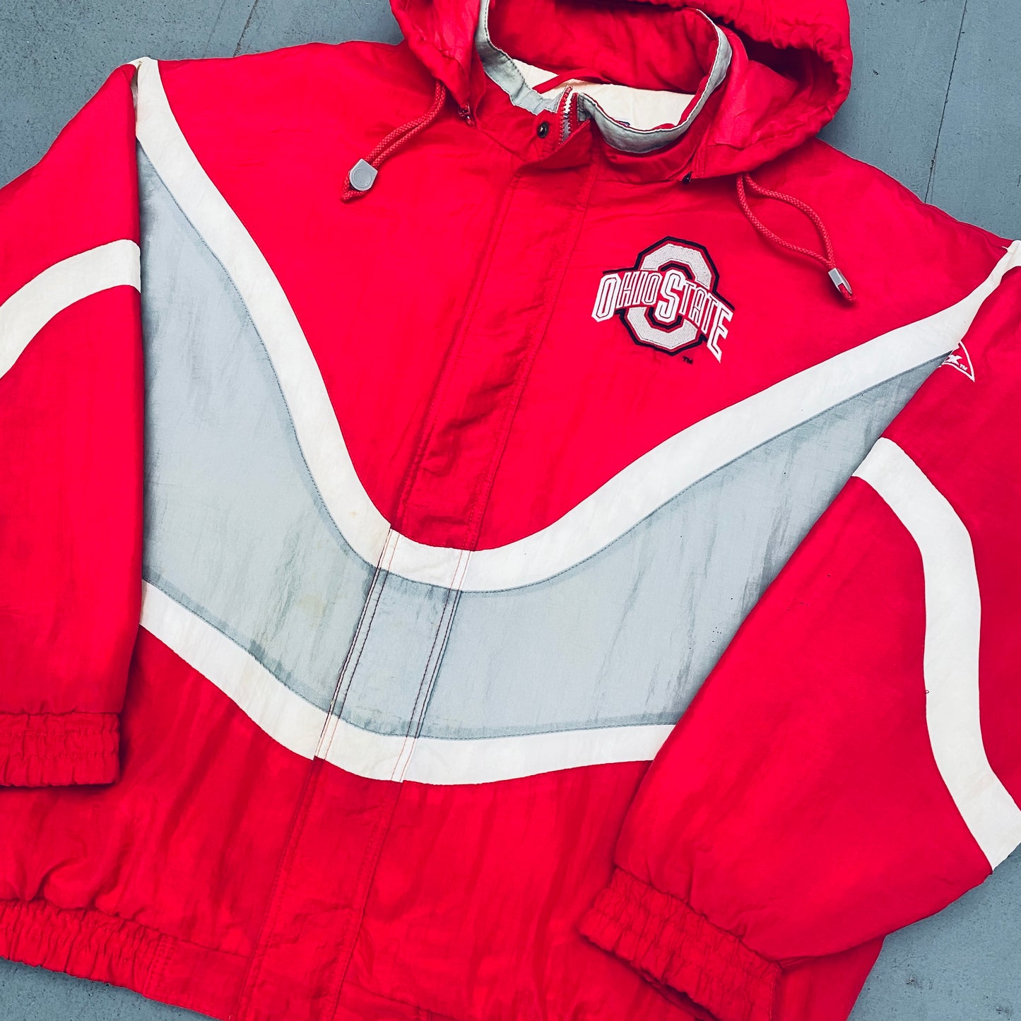 THE Ohio State Buckeyes: 1990's Apex One "Ice Cream Man" Wave Fullzip Jacket (XL)