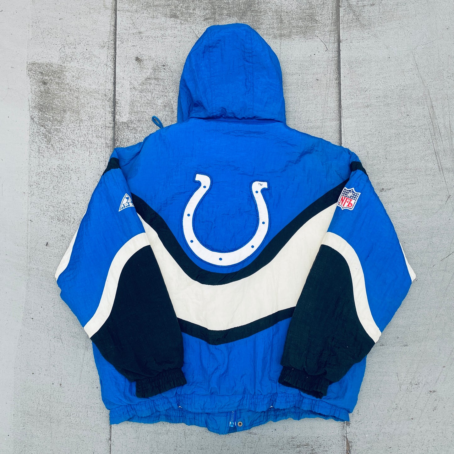 Indianapolis Colts: 1990's Apex One "Ice Cream Man" Wave Proline Fullzip Jacket (XL)