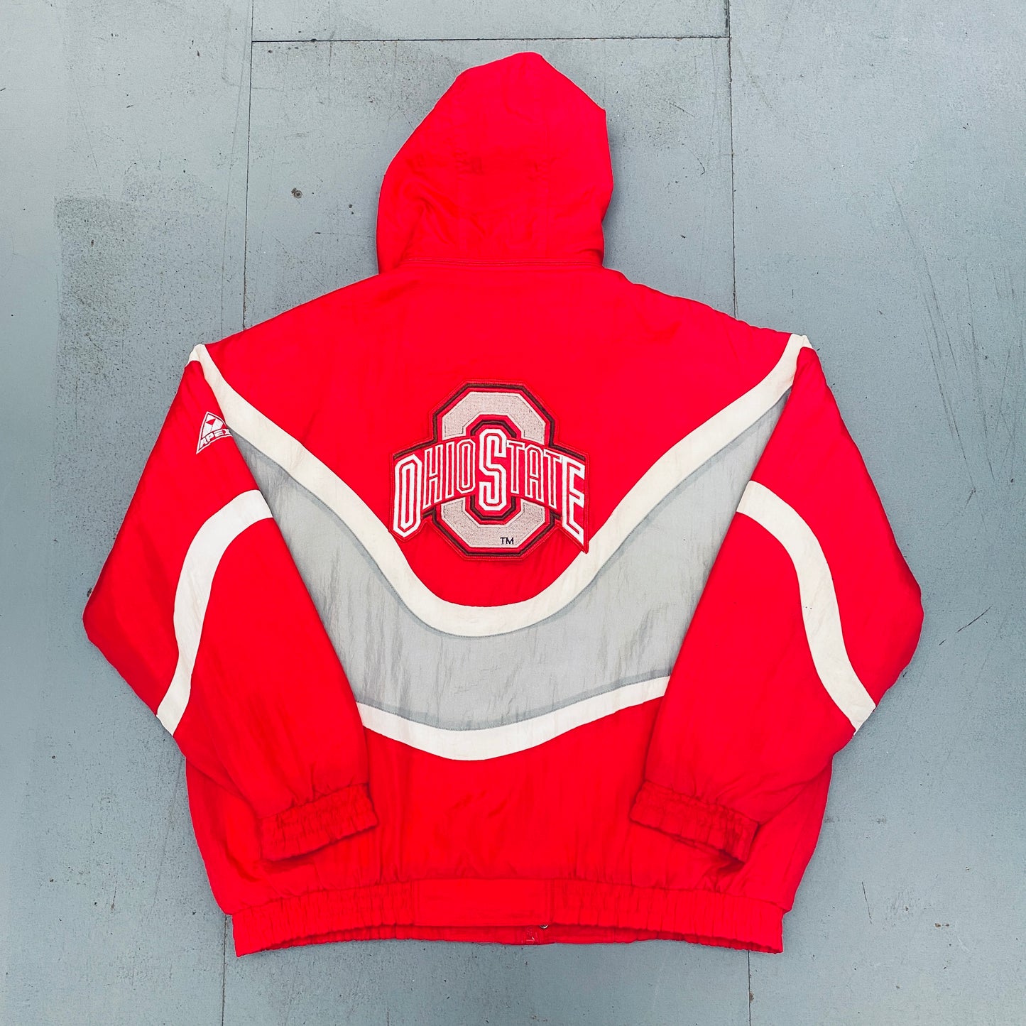 THE Ohio State Buckeyes: 1990's Apex One "Ice Cream Man" Wave Fullzip Jacket (XL)