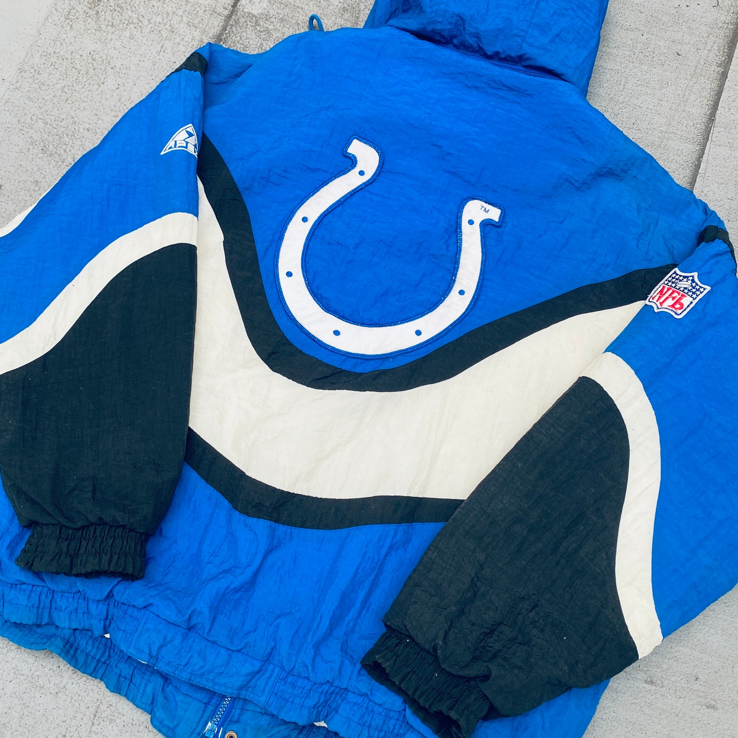 Indianapolis Colts: 1990's Apex One "Ice Cream Man" Wave Proline Fullzip Jacket (XL)