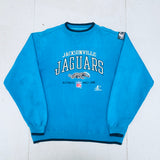 Jacksonville Jaguars: 1990's Logo Athletic Embroidered Spellout Proline Sweat (L)