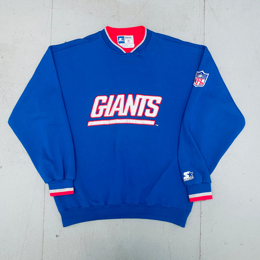 Vintage New York Giants popular NFL Nutmeg Throwbacks Long Sleeve Sweatshirt 90's XL