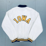 Iowa Hawkeyes: 1980's Reverse Stitched Spellout Bomber Jacket (XL)