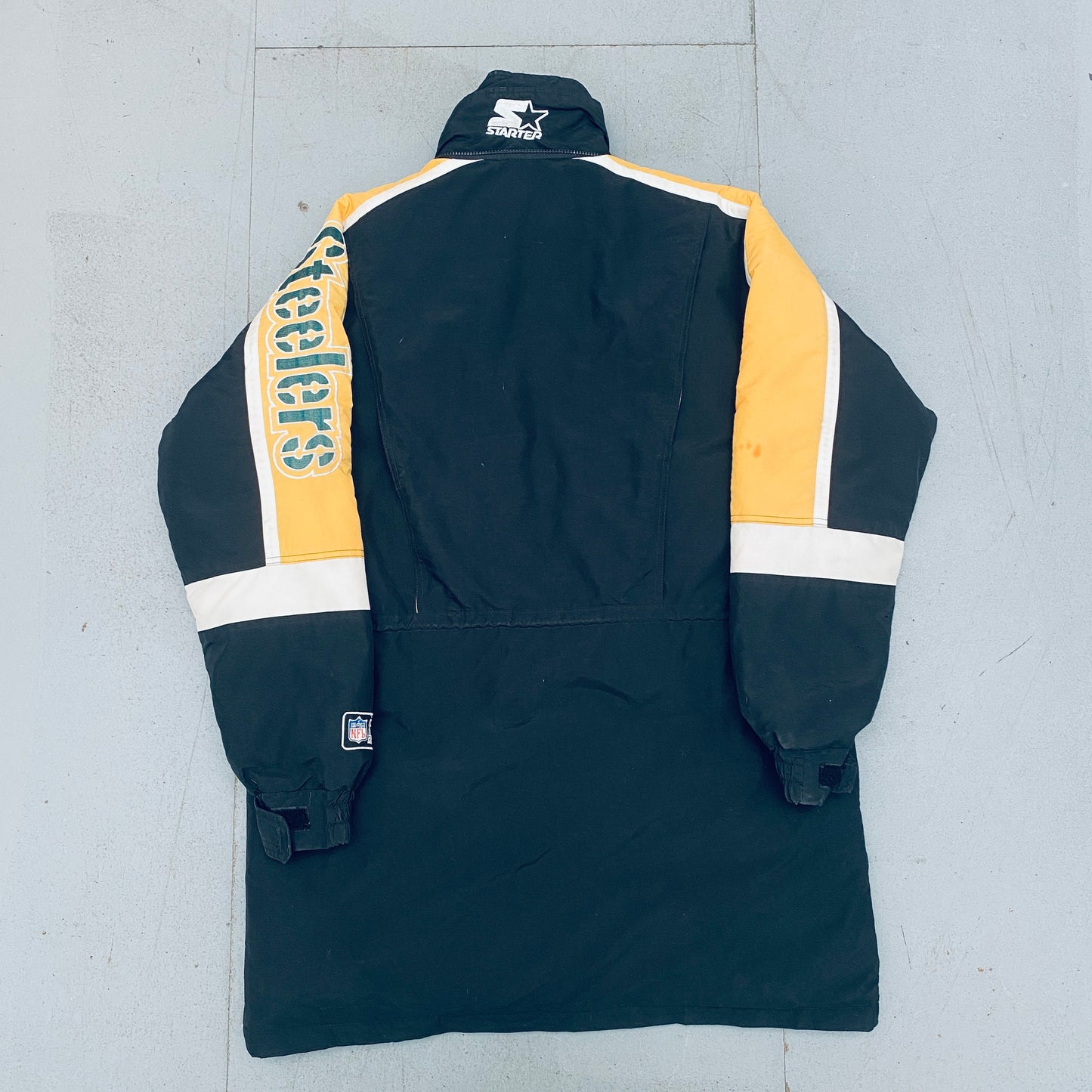 Pittsburgh Steelers: 1990's Fullzip Starter Trench Coat (XL)