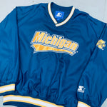 Michigan Wolverines: 1990's Embroidered Spellout Starter Sideline Jacket (XL)