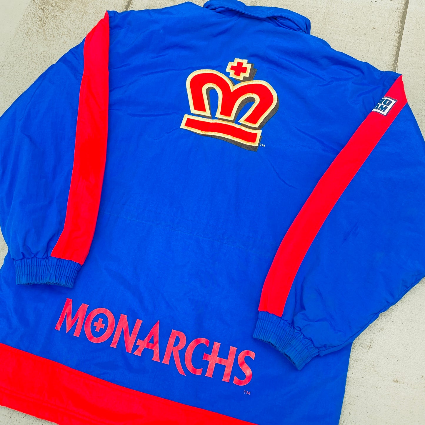 WLAF: London Monarchs 1995 Reebok Pro Team Fullzip Trench Coat (L)